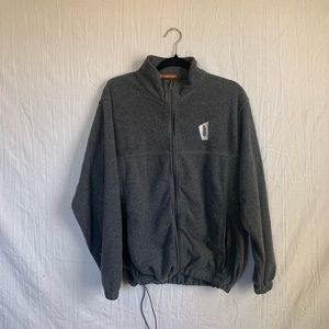 Harriton Dark Grey Womens Drawstring Waist Zip Up Pockets Jacket Size M